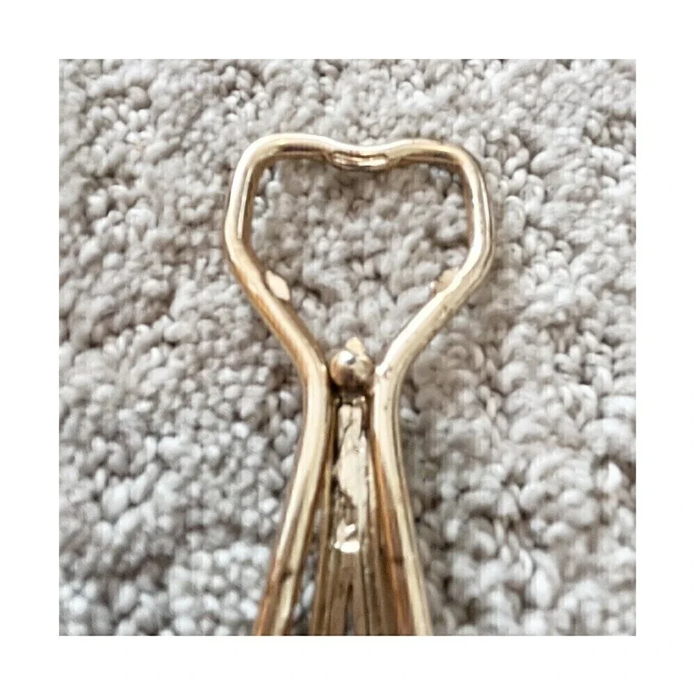 Vintage Eiffel Tower Bottle Opener Gold Green Gem Faux Emerald Paris France